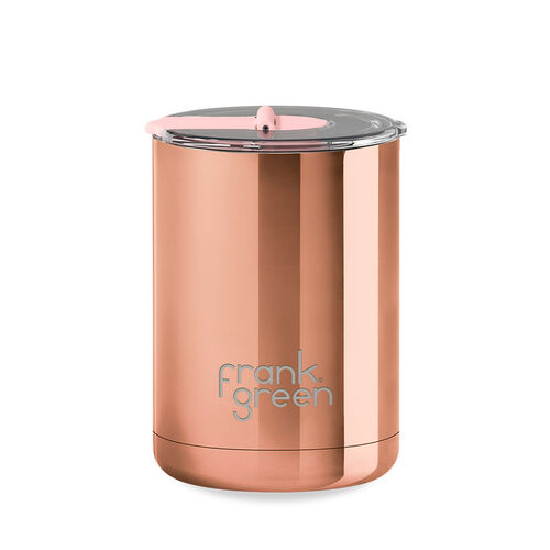 frank green 12oz Rose Gold Cup With Blushed Hinged Lid